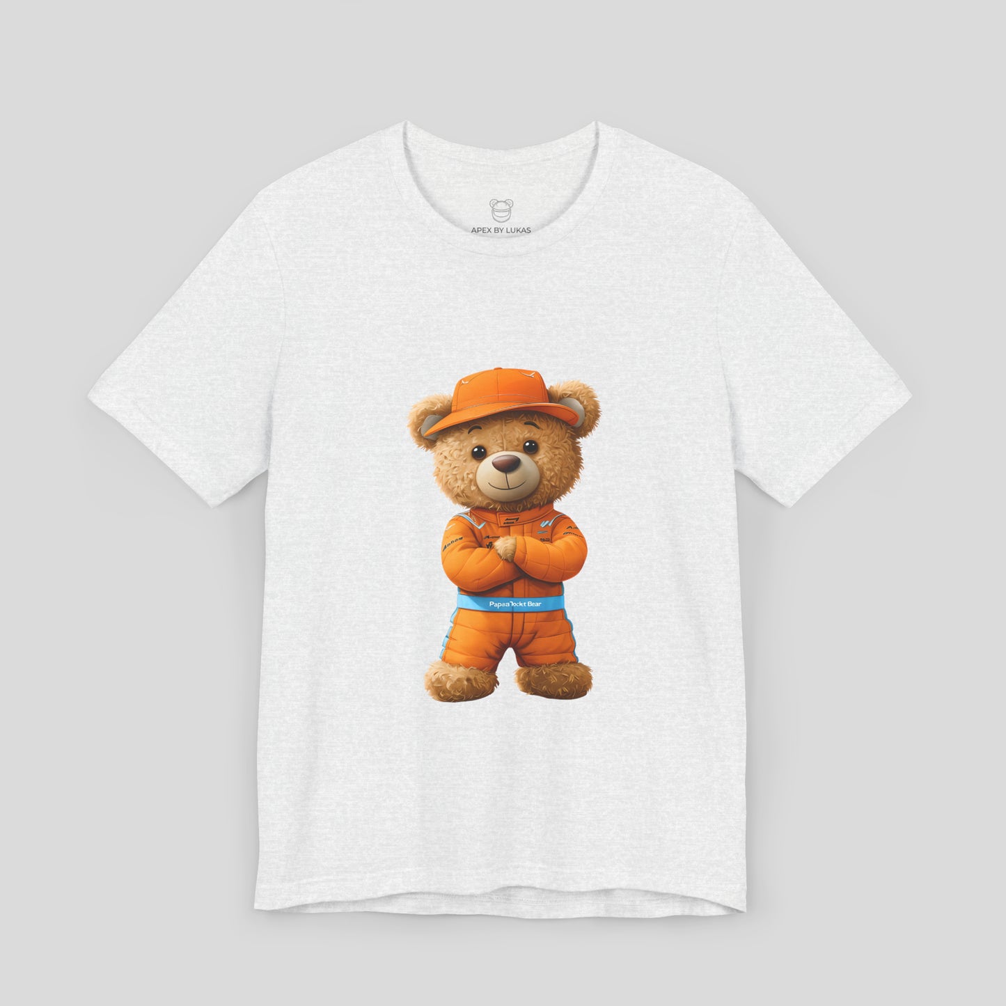 Papaya Rocket Bear – High-Energy Racing Teddy T-Shirt for the Bold & Fast