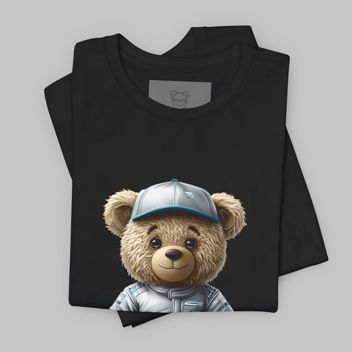 Silver Bear – Precision Racing Teddy T-Shirt with Legendary Spirit
