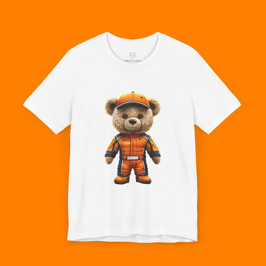 Papaya Paw – Smooth Racing Teddy T-Shirt with Understated Speed